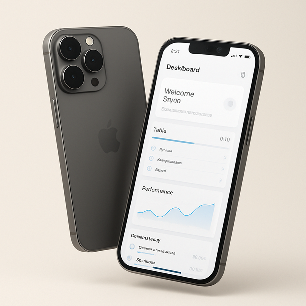 Two iPhones displaying a clean, modern SaaS app built by SaaS Agency